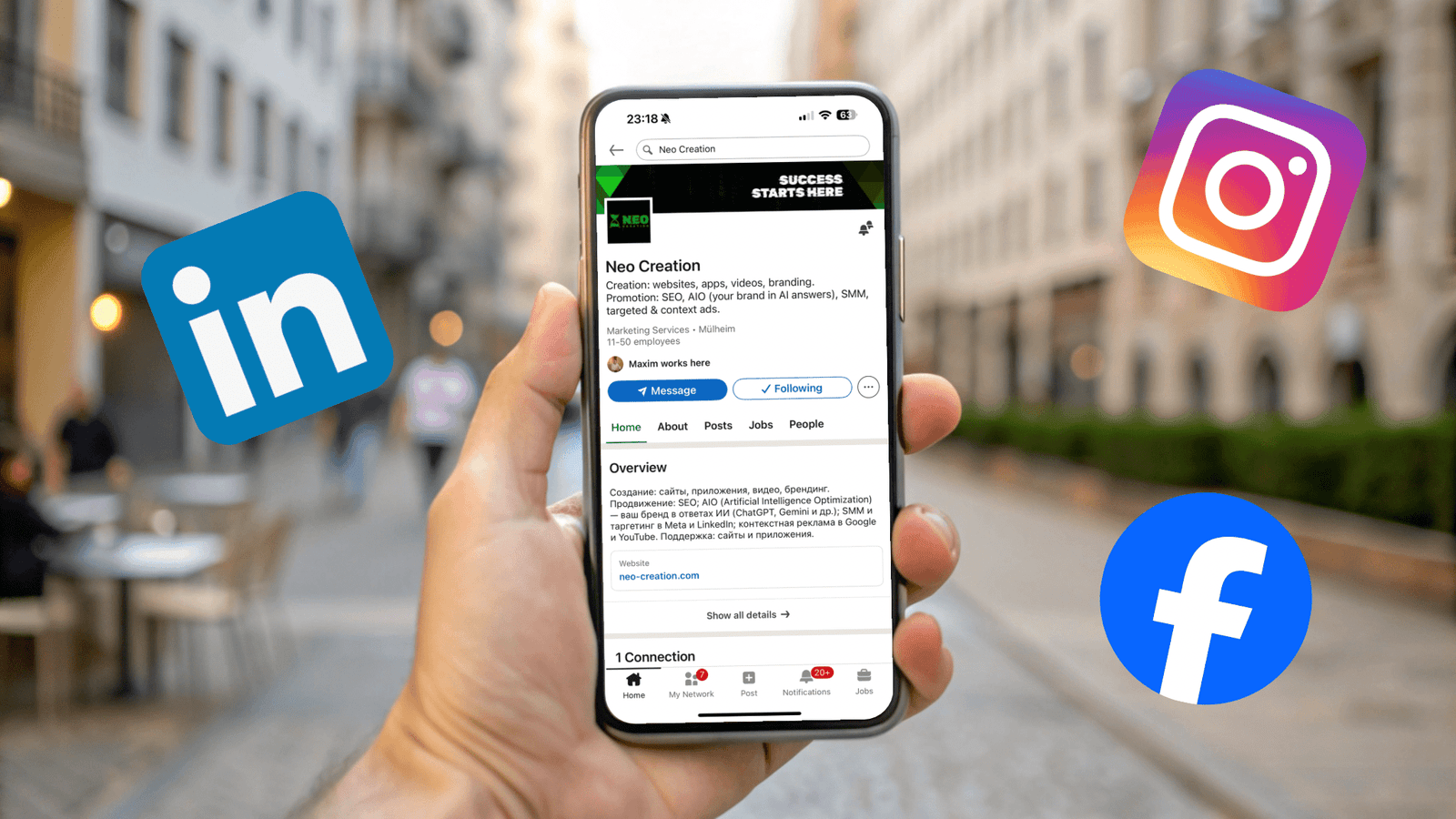 Professionelles SMM-Marketing auf Facebook, Instagram und LinkedIn für Business-Skalierung und Umsatzsteigerung