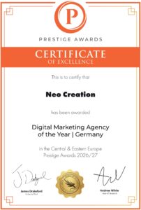 Prestige Awards – Certificate of Excellence, Neo Creation